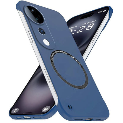 Vivo V50 Frameless Magnetic Wireless Charging Case — Ultra-Slim Clear MagSafe Compatible Cover