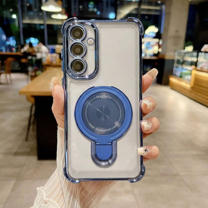 Samsung Galaxy A56 5G Luxury Four Corner Invincible Bracket Ring Stand Case