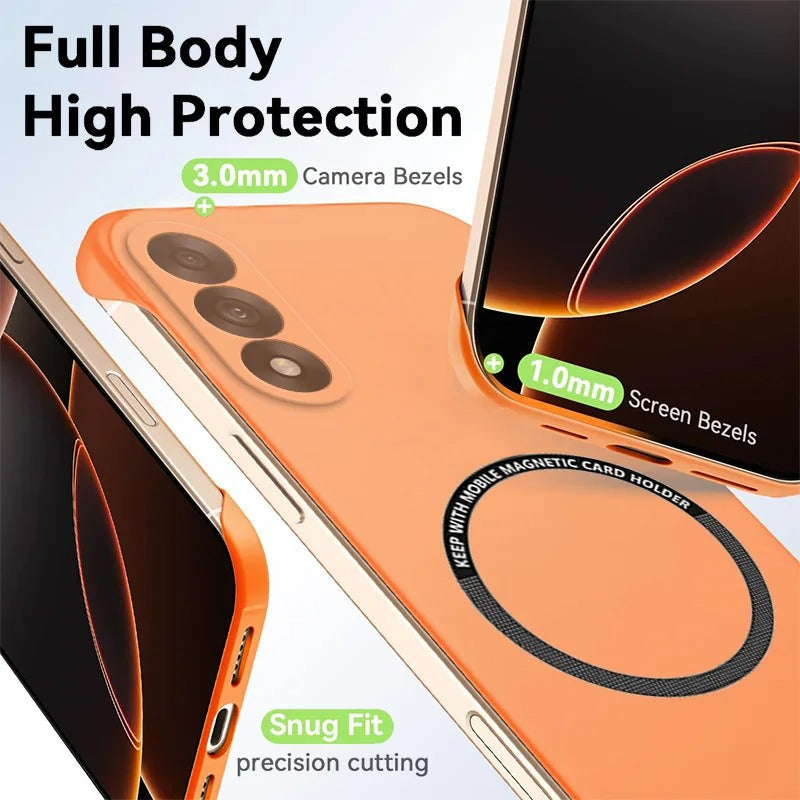 OnePlus Nord CE4 Frameless Magnetic Wireless Charging Case - Ultra-Slim Clear MagSafe Compatible Cover