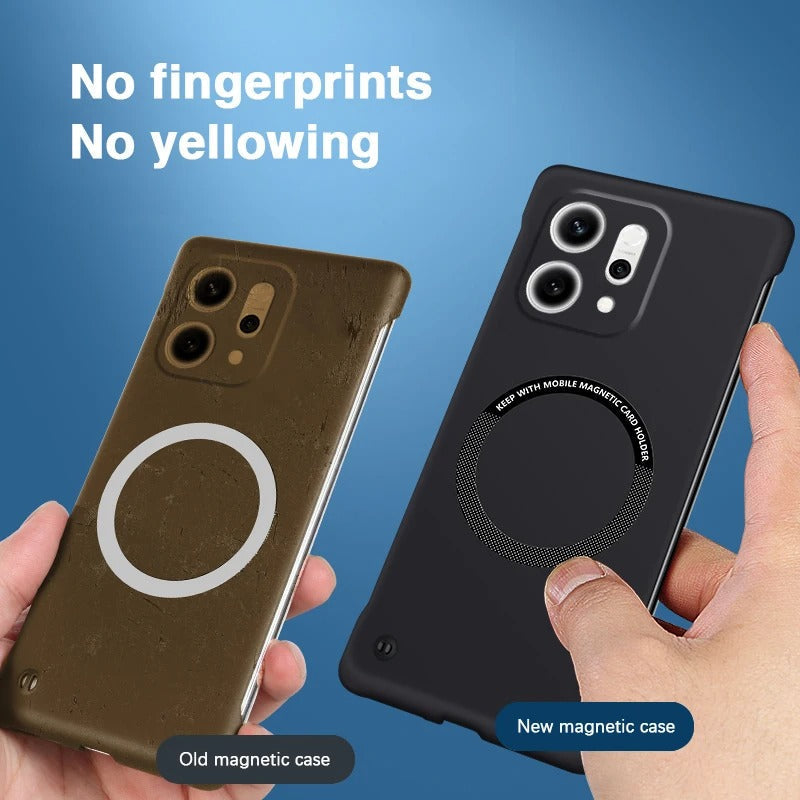 Oppo Reno14 Frameless Magnetic Wireless Charging Case — Ultra-Slim Clear MagSafe Compatible Cover