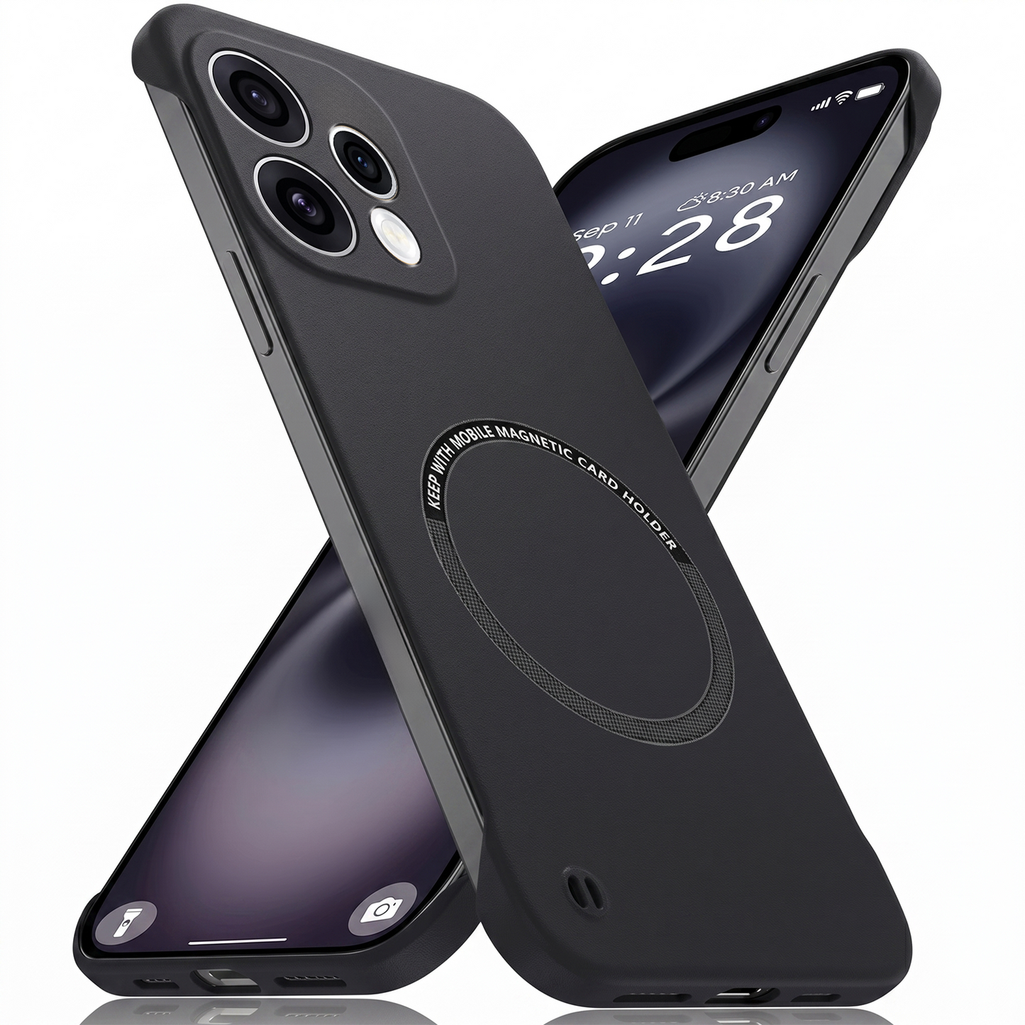 Oppo Reno15 Frameless Magnetic Wireless Charging Case — Ultra-Slim Clear MagSafe Compatible Cover
