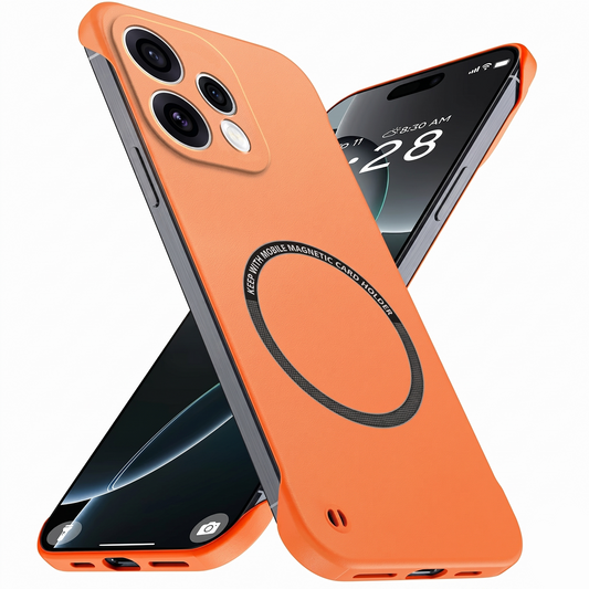 Oppo Reno15 Frameless Magnetic Wireless Charging Case — Ultra-Slim Clear MagSafe Compatible Cover