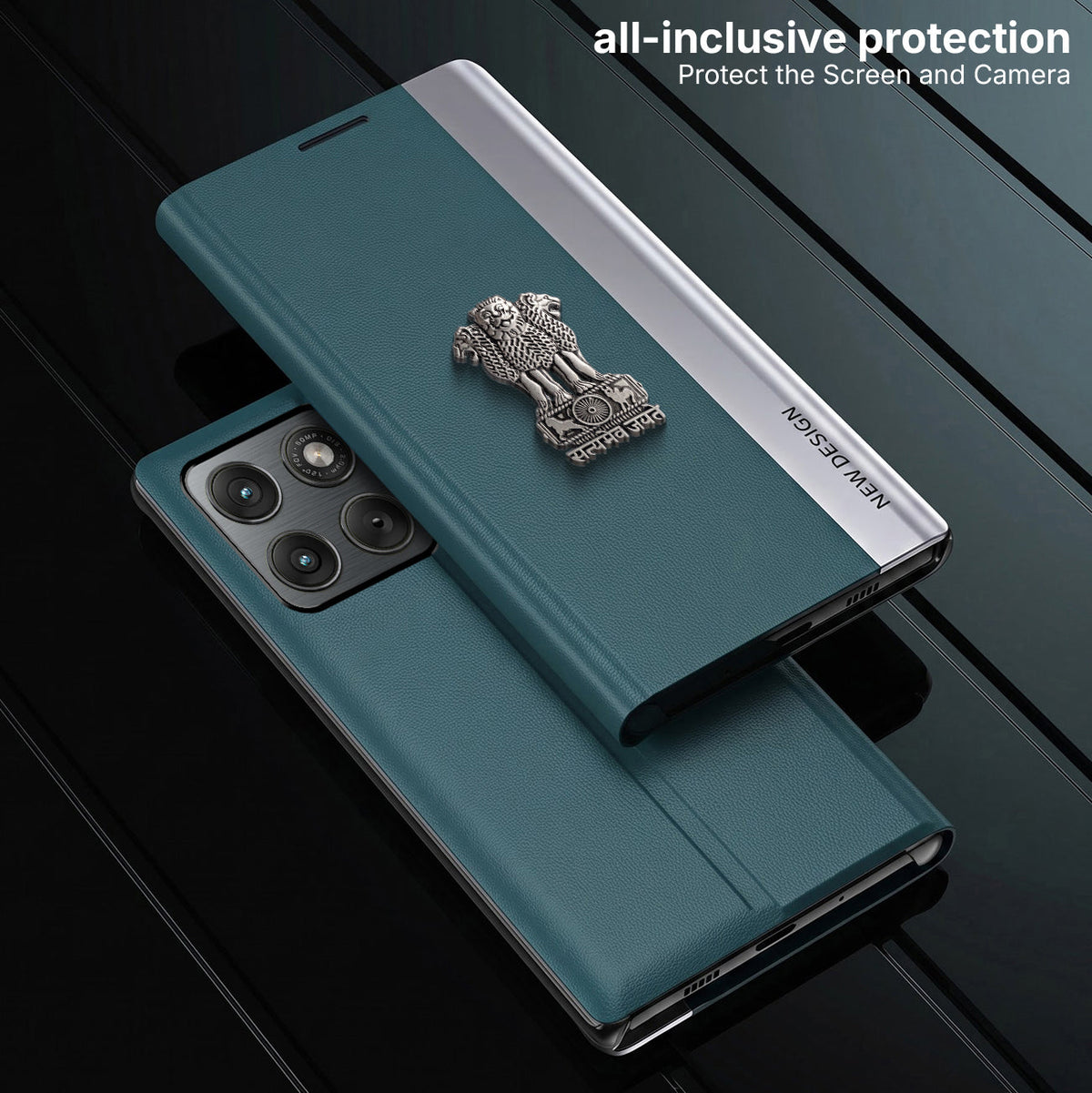 Motorola Edge 70 Fusion 5G Satyamev Jayate Flip Leather Case