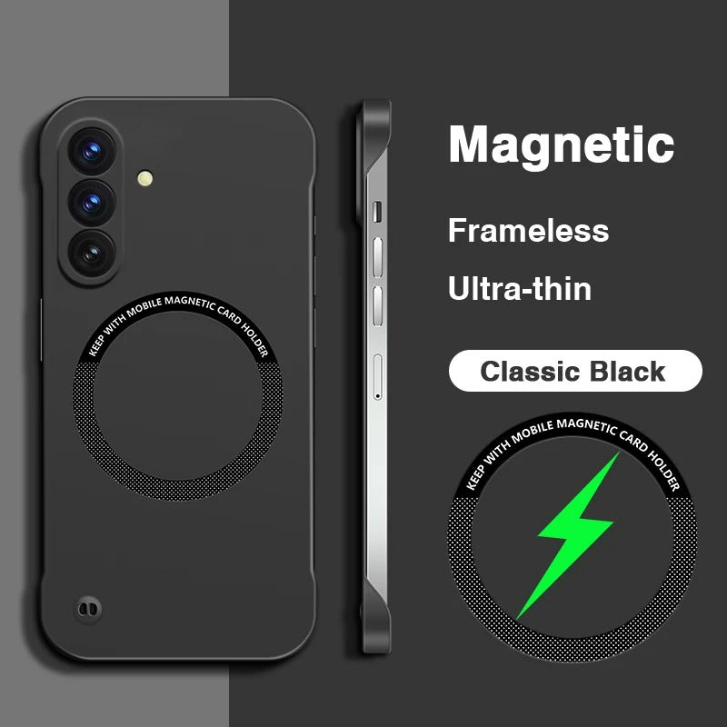 Samsung Galaxy A36 Frameless Magnetic Wireless Charging Case - Ultra-Slim Clear MagSafe Compatible Cover