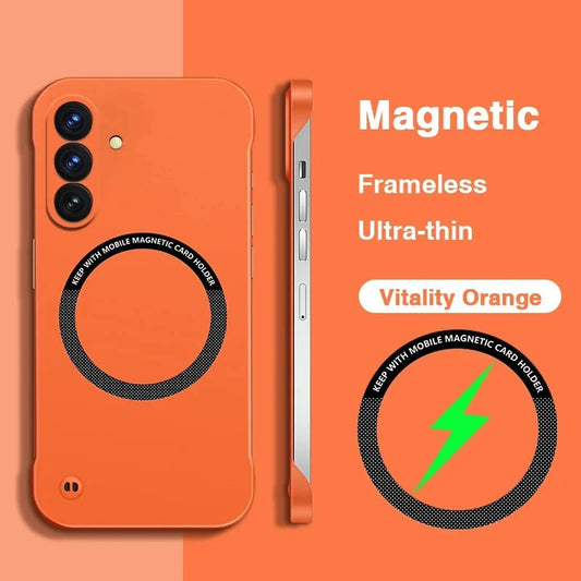 Samsung Galaxy A17 Frameless Magnetic Wireless Charging Case - Ultra-Slim Clear MagSafe Compatible Cover