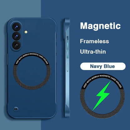 Samsung Galaxy A17 Frameless Magnetic Wireless Charging Case - Ultra-Slim Clear MagSafe Compatible Cover