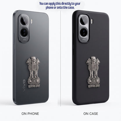 Vivo T5 Pro 5G Compatible Satyamev Jayate 3D Metal Emblem Sticker