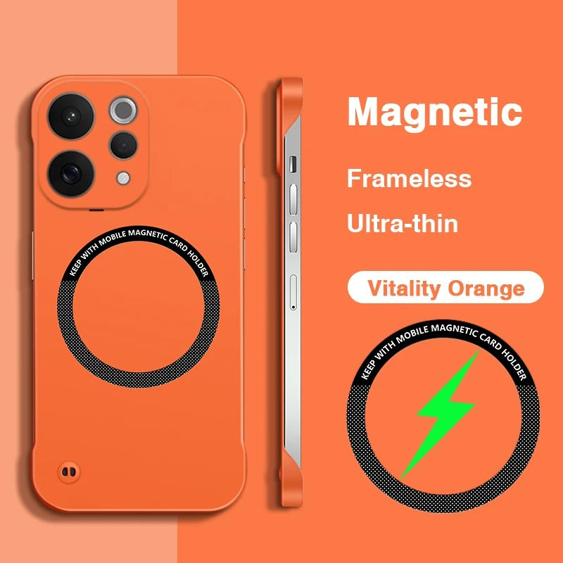 Vivo V70 Frameless Magnetic Wireless Charging Case — Ultra-Slim Clear MagSafe Compatible Cover
