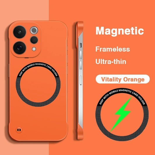 Vivo V70 Frameless Magnetic Wireless Charging Case — Ultra-Slim Clear MagSafe Compatible Cover