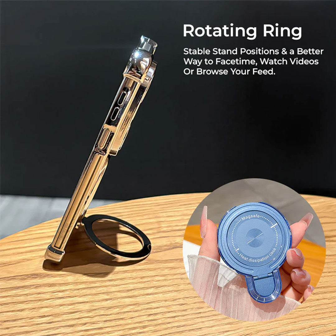 Vivo T5x 5G Rotating Ring Stand Back Case